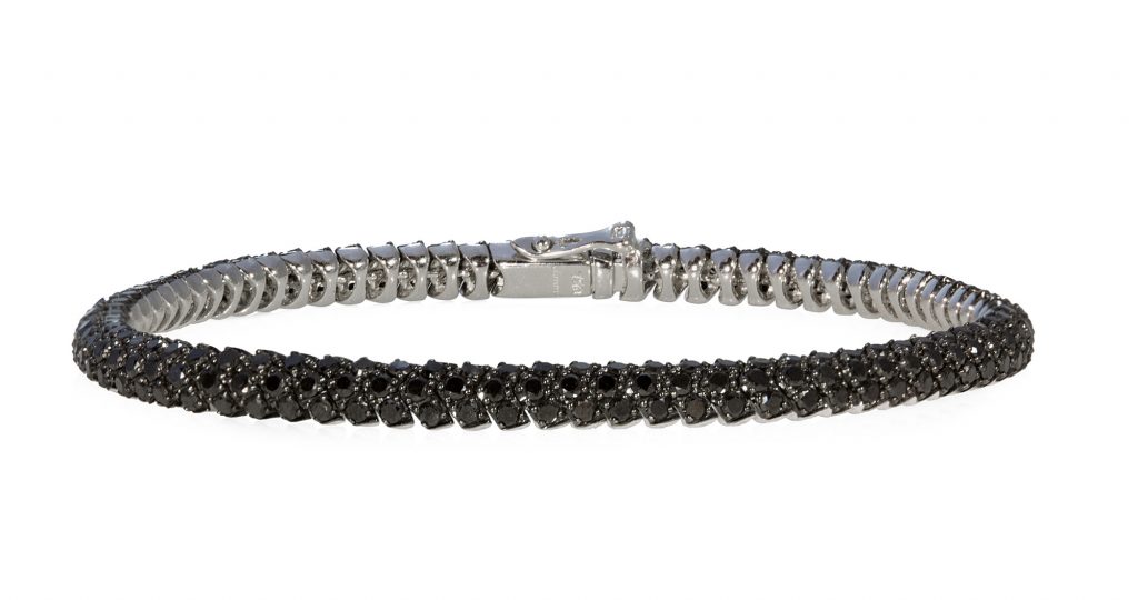 Black Diamond Pave Snake Bracelet