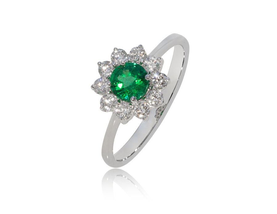 Jemme Bali Jewellery Shop - SMALL EMERALD BLOOM RING