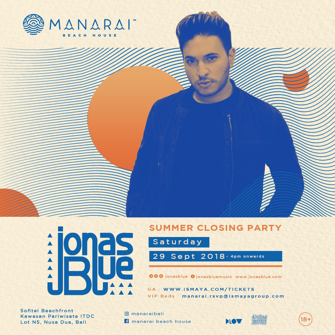 Jonas Blue In Bali Manarai Beach House Summer Closing Party