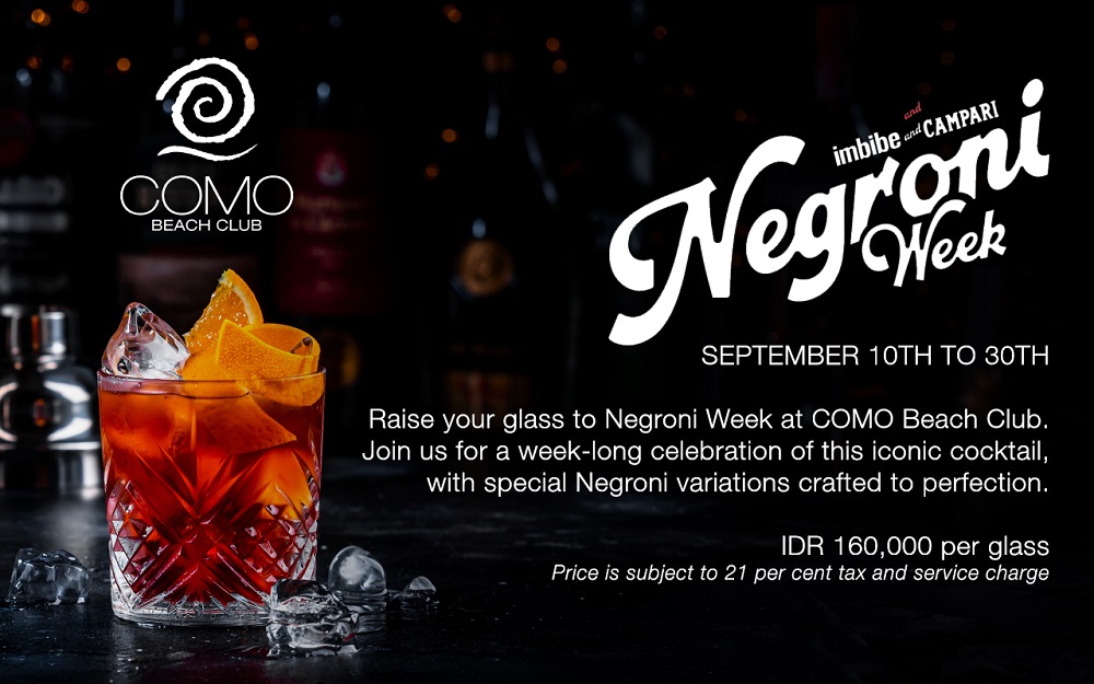 Negroni Week 2024 - COMO Beach Club