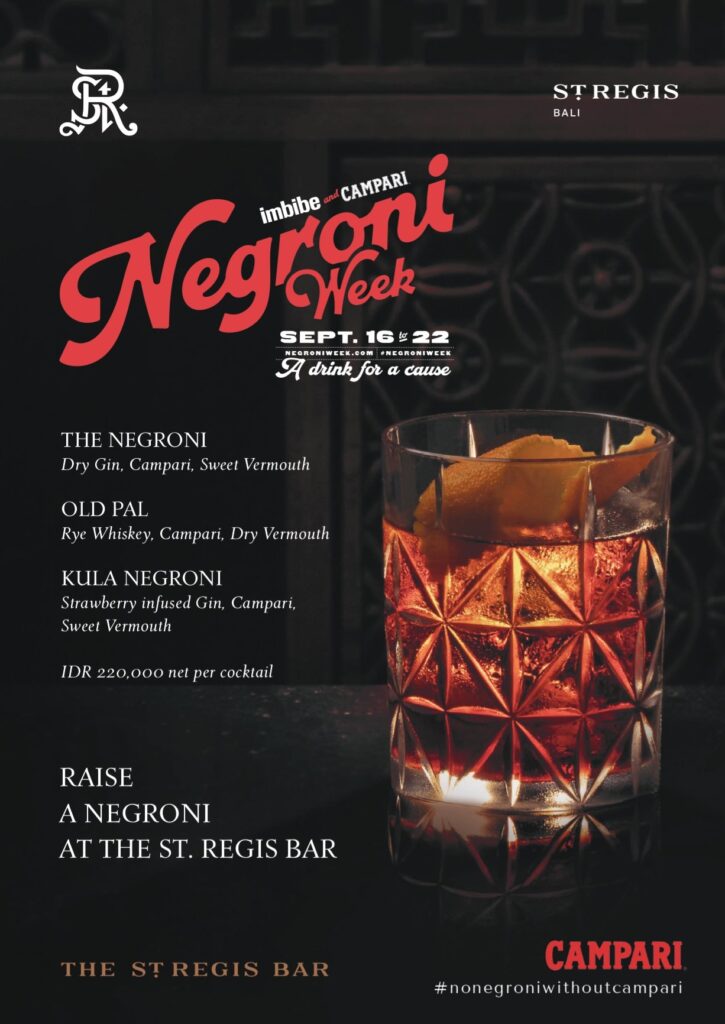 Negroni Week 2024 - St Regis 1