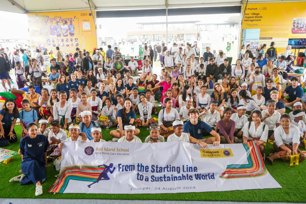 Bali Island School Drives Sustainability Education at Maybank Marathon 2024